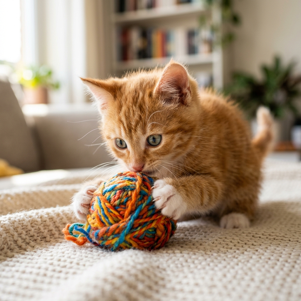 Kitten playing